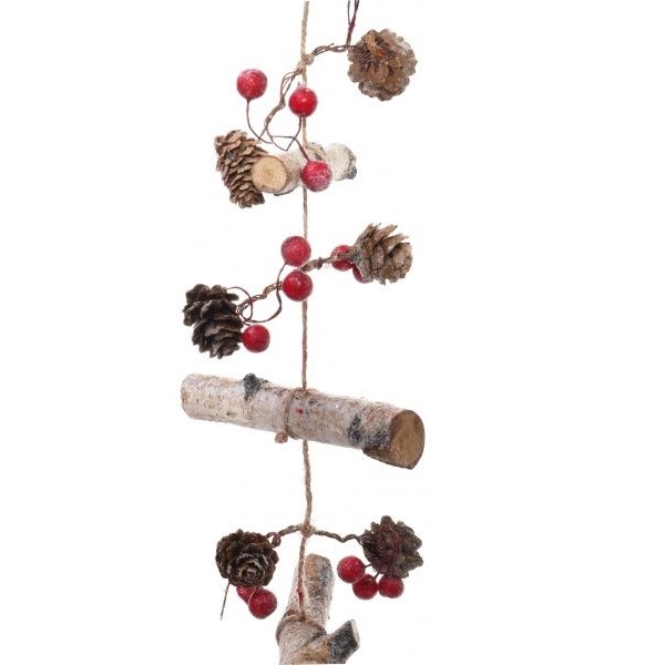 Гірлянда хвойна внутрішня 0,6м з шишками і ягодами 701115160 