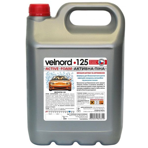 Автошампунь для бесконтактной мойки Velvana VELNORD-125 мл5000