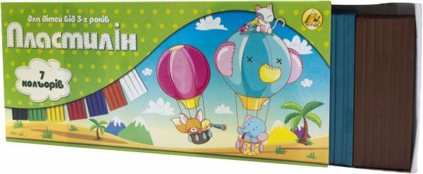 Пластилин Стандарт 7 цветов Тетрада