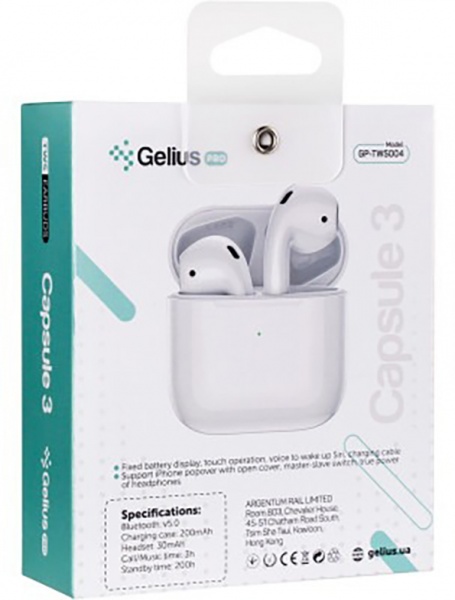 Наушники Gelius Pro Capsule white 