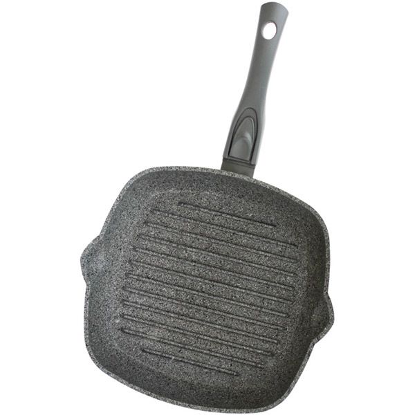 Сковорода-гриль с антипригарным покрытием съемая ручка 26 см Гранит Грей 26144P Biol