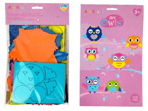 Набір для творчості Apli Krapli 3D-аплікація Сови 3D-10