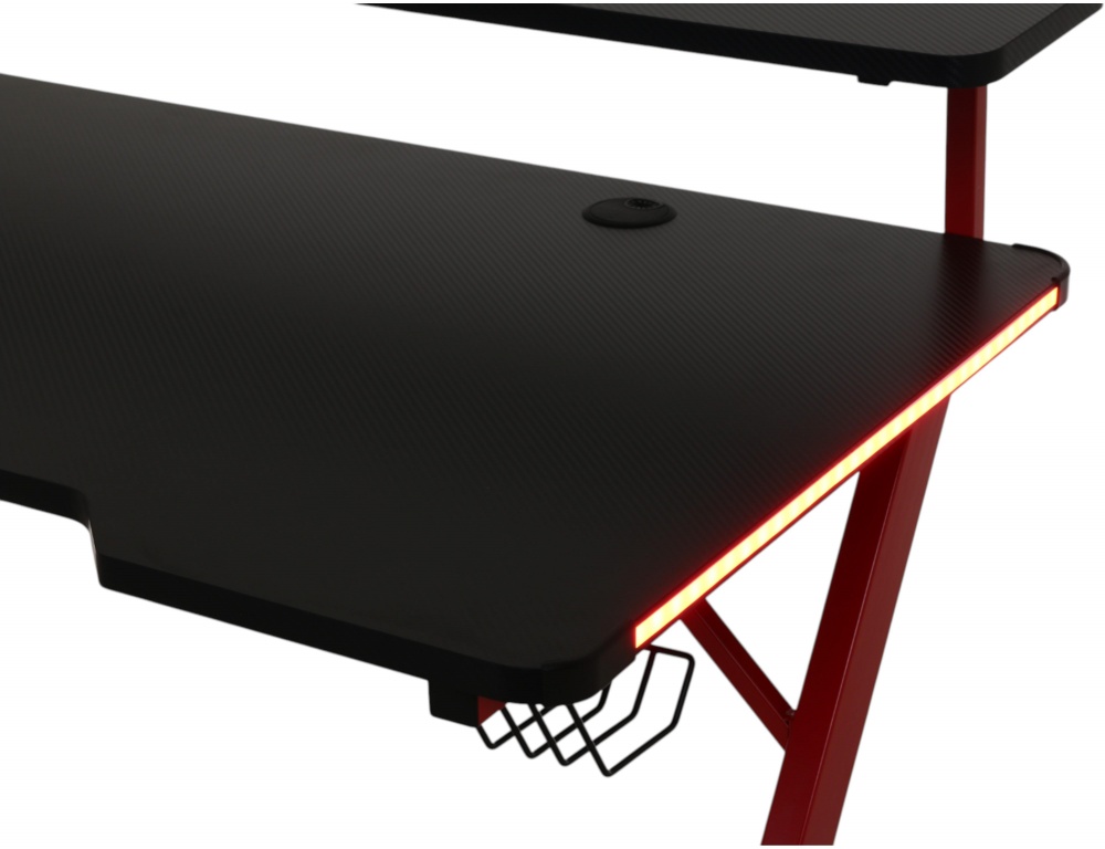 Стіл комп'ютерний чорно-червоний CT-N2338D