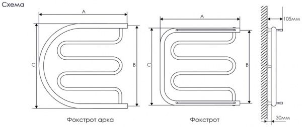 Рушникосушарка Laris Фокстрот П 600х600 71207453
