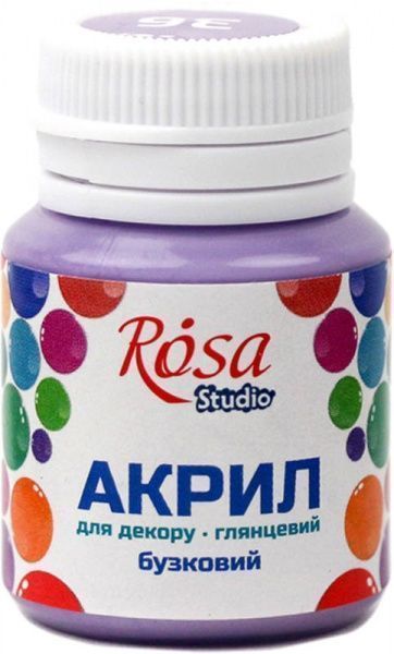 Акрил рідкий глянцевий для декору, бузковий 20 мл Rosa Studio