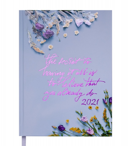 Щоденник датований Pretty блакитний лінія Buromax Bravo A5 2021 BM.2184-14