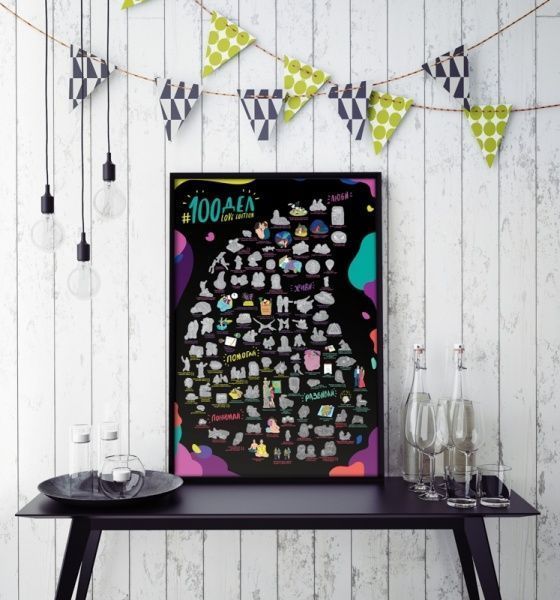 Скретч-постер 100 ДЕЛ LOVE edition (тубус)