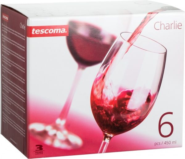 Набір бокалів для вина Charlie 450 мл 6 шт. Tescoma