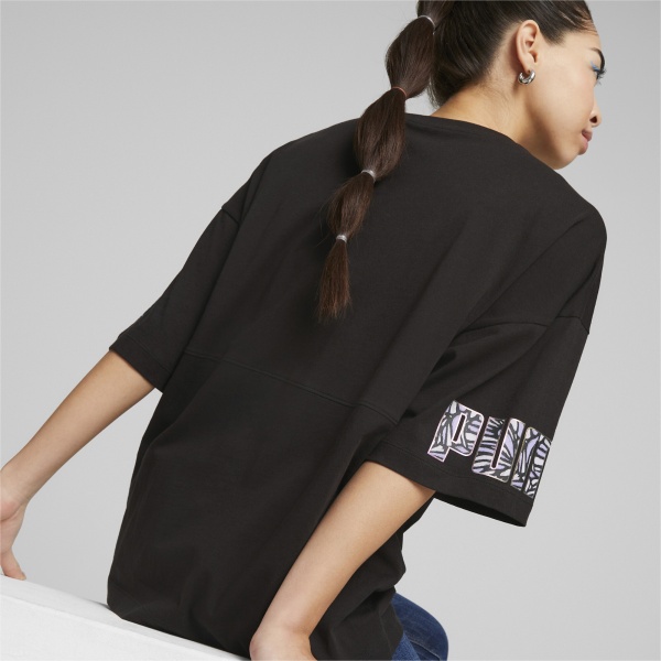 Футболка Puma PUMA POWER NOVA SHINE COLORBLOCK TEE 67444501 р.XS черный