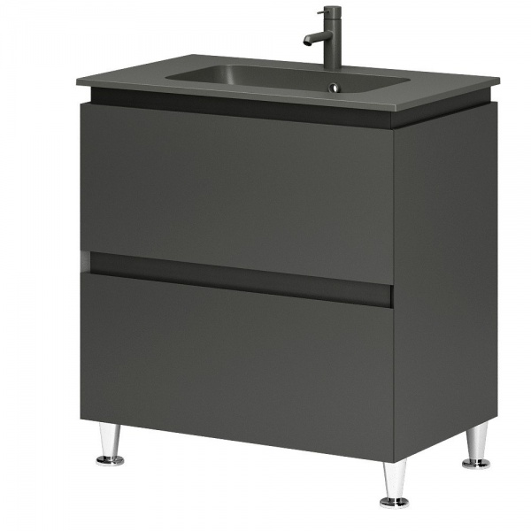 Тумба на ножках Aquarius Loretto 100 Graphite под умывальник Plaza