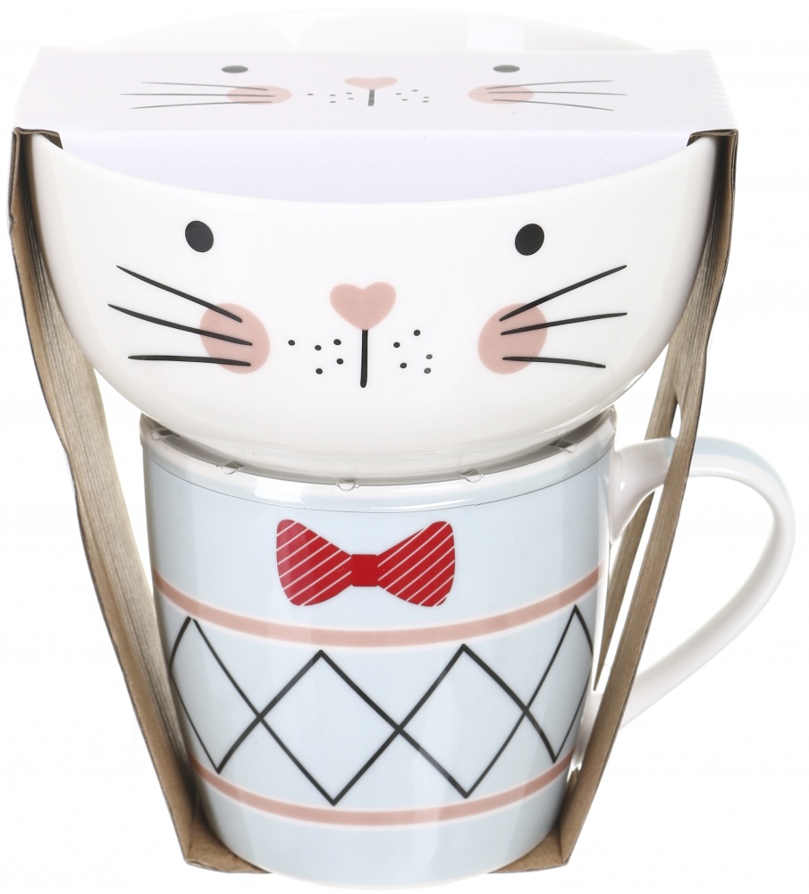 Чашка с пиалой Fiora Зайчик