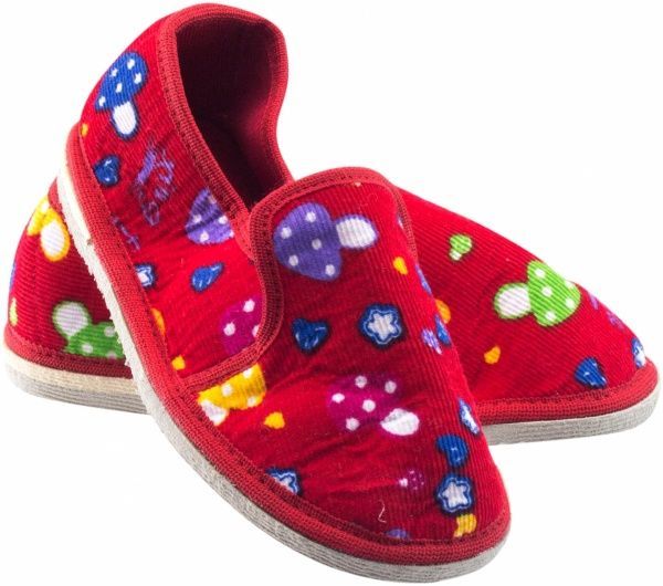 Капці для дівчаток Экотапок Резинка нова червоні 1100 р.25