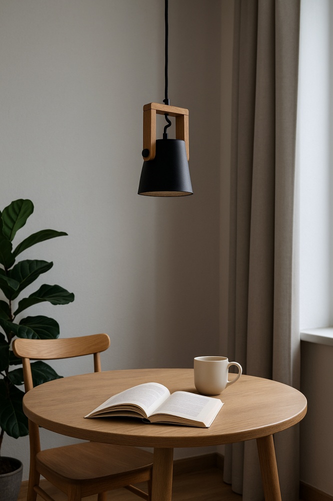 Світильник підвісний LIGHT SET VOLOSHKA RL 1xGX53 чорний/дерево