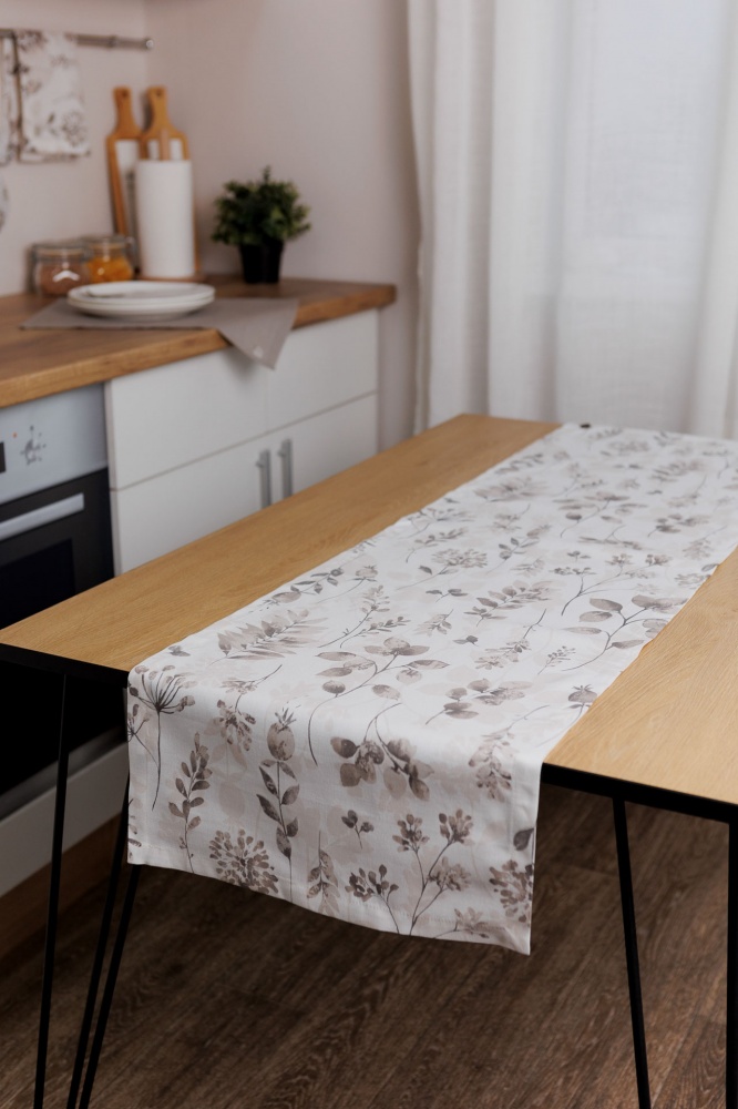 Раннер Шанталь 140x40 см бежевый с рисунком La Nuit