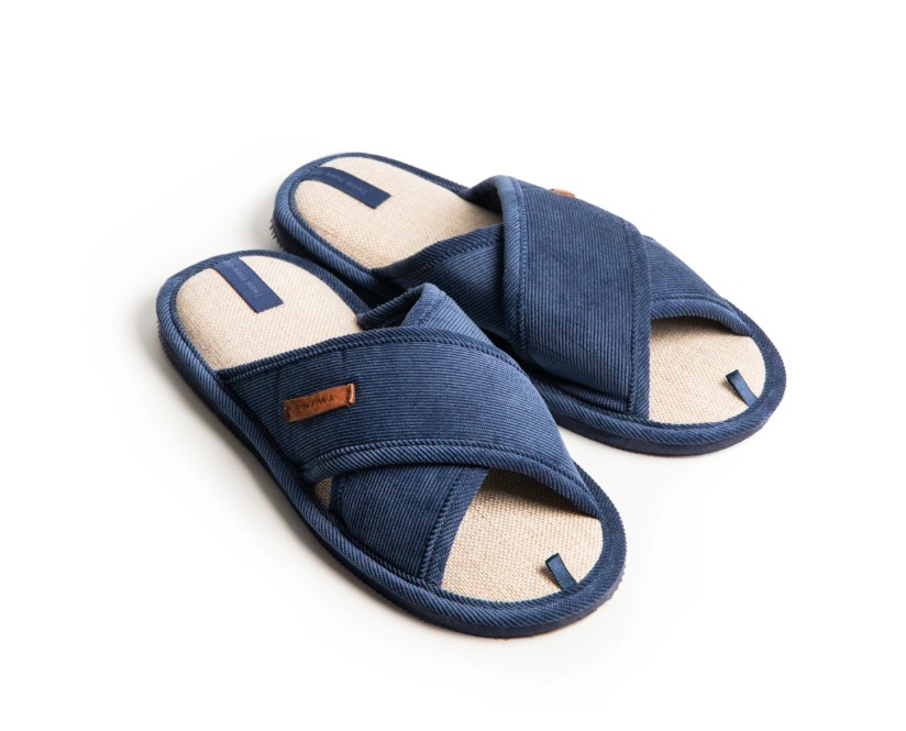 Тапки домашние Twins HS-VL вельвет Х р.42/43 синий