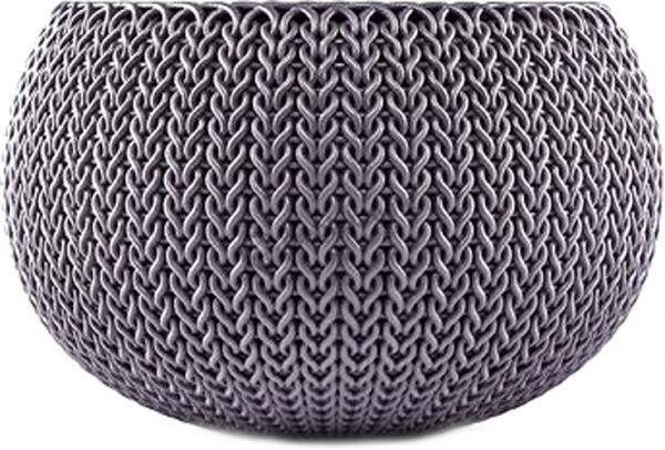 Горщик пластиковий Keter Cozies М з ланцюжком круглий 9,4л бузковий 