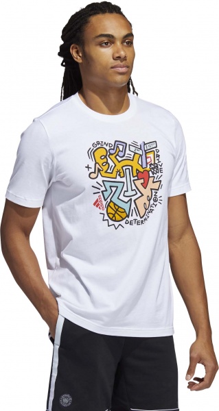 Футболка Adidas DON 3 NYC GT0224 р.2XL белый