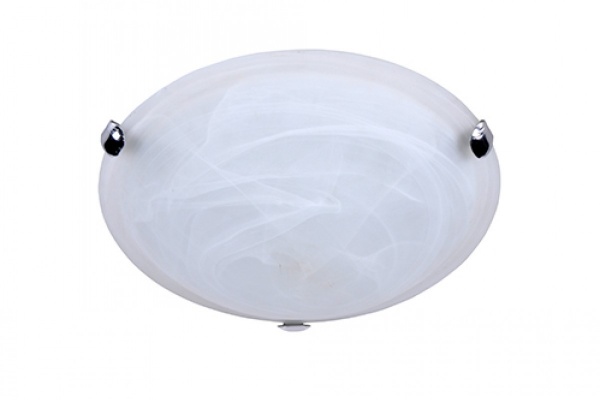 Світильник стельовий NNB Aqua 1x60 Вт E27 білий із сріблястим 53513-1 