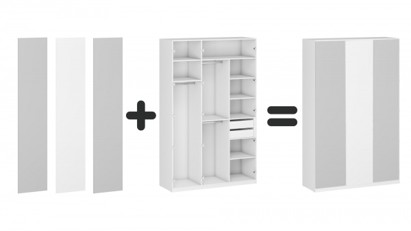 Двері до шафи Грейд ш-к ФЛЕКС ДСП#16 2368х496 мм сірий 