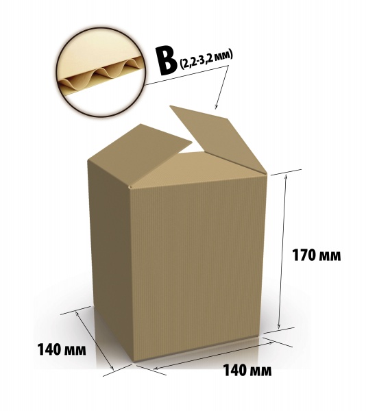 Гофроящик 140 x 140 x 170 мм