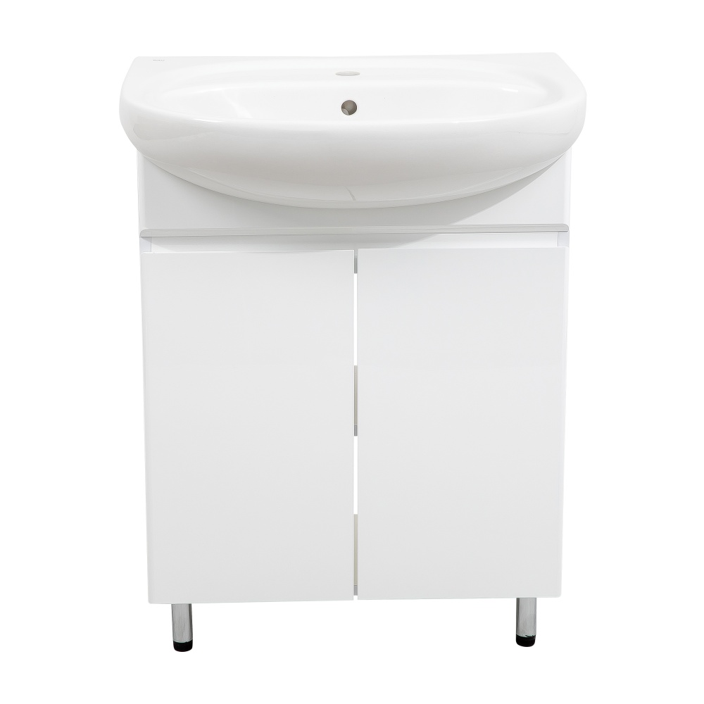 Тумба на ножках Aqua Rodos Лео 65 см белый глянец