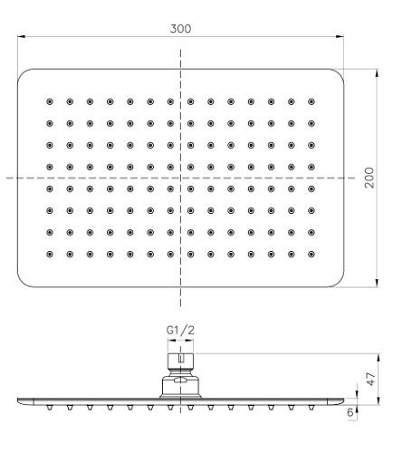 Верхній душ Imprese SQ300200SS6
