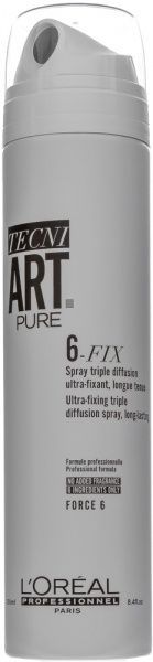 Спрей L'OREAL Professionnel Tecni.Art Pure 6-Fix Spray для фиксации волос 250 мл 