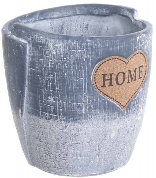 Кашпо керамічне Home in love 15х15 см сірий