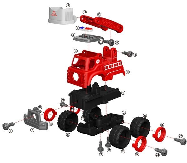 Конструктор DIY Spatial Creativity Пожарный кран CJ-1614179