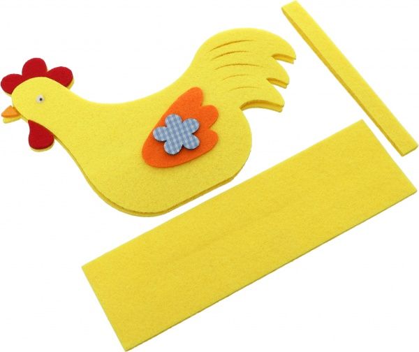 Набір для творчості Кошик з фетру «Півник» 15 см