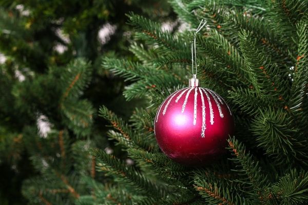 Набор игрушек Шар с орнаментом красный бургунди d80 мм 4 шт./уп. 