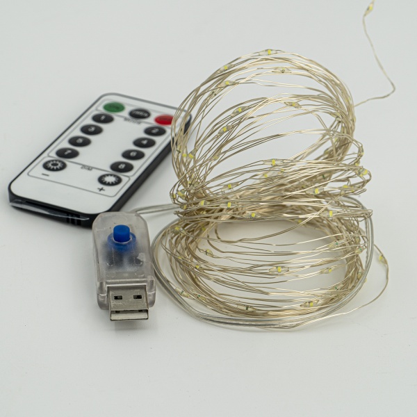 Декоративная гирлянда Altalusse (INL-2104U-100 Cold) встроенный светодиод (LED) 100 ламп 10 м 