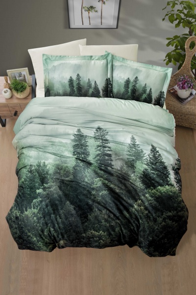 Комплект постільної білизни Forest 2 зелений La Nuit 