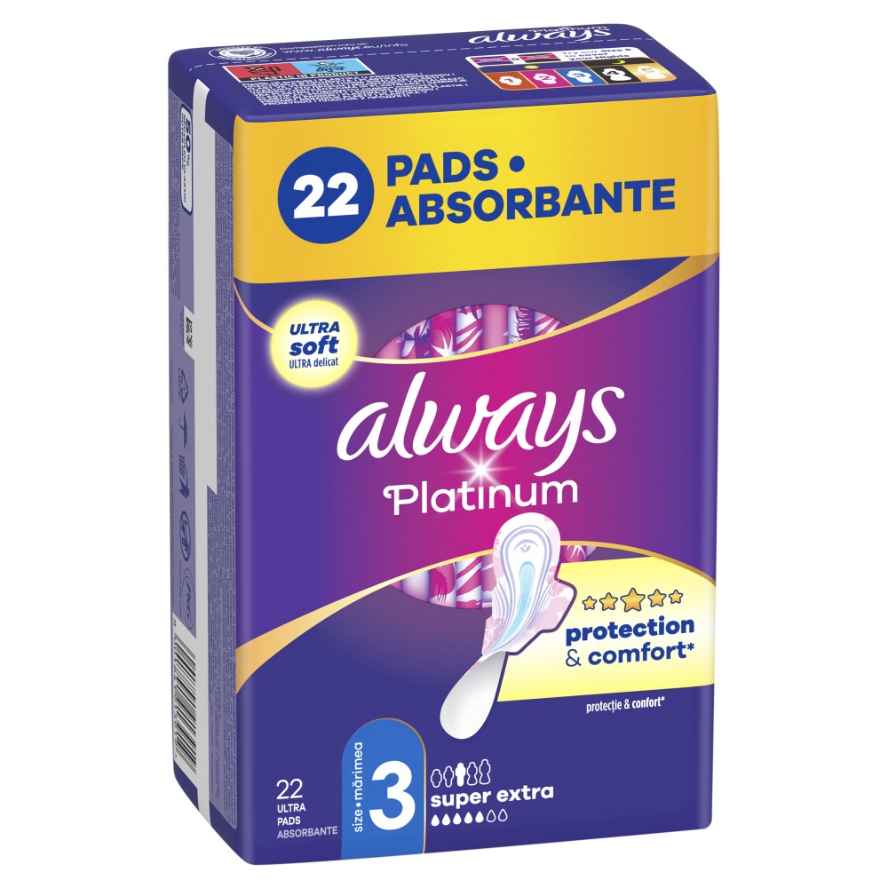 Прокладки гигиенические Always Platinum Super Extra (Размер 3) 22 шт.