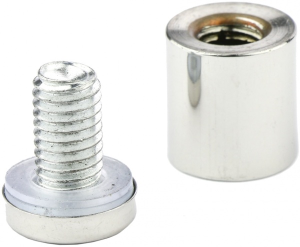 Держатель для стекла дистанционный KR STK 1B 19х30 мм хром 2 шт DC