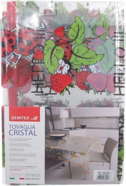 Скатертина Cristal Eco сонечка 140x180 см прозорий із малюнком Gemitex 
