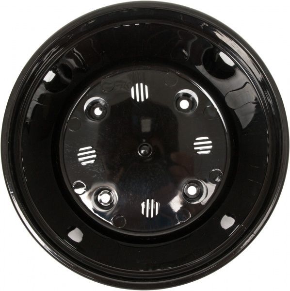 Горшок пластиковый Santino Асти круглый 4л белый/черный 