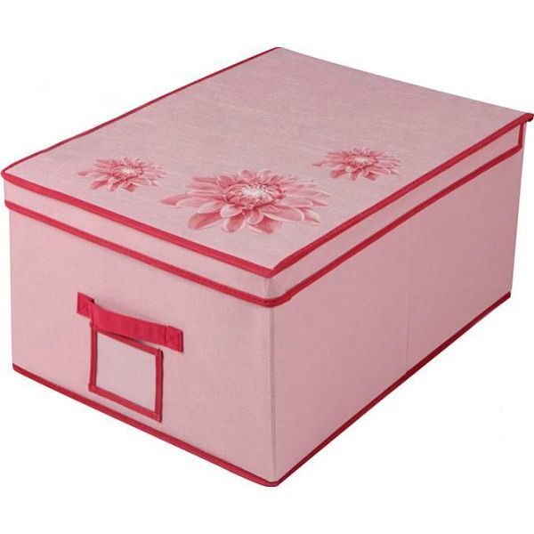 Короб складной с кришкой Handy Home UC-81 Хризантема 50 л розовый 250x400x500 мм