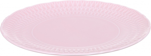 Тарілка обідня Sofia 21 см порцелянова рожева Cmielow