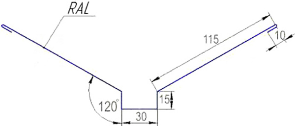 Планка ендови декоративна глянсова Європрофіль RAL 8017 коричнева
