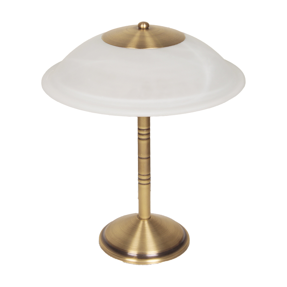 Настольная лампа офисная Фабрика Світла 2x40 Вт G9 античная латунь ННБ 140-2х40-024