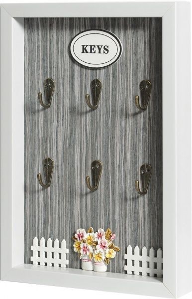 Ключница Веліста открытая серая «Цветы»