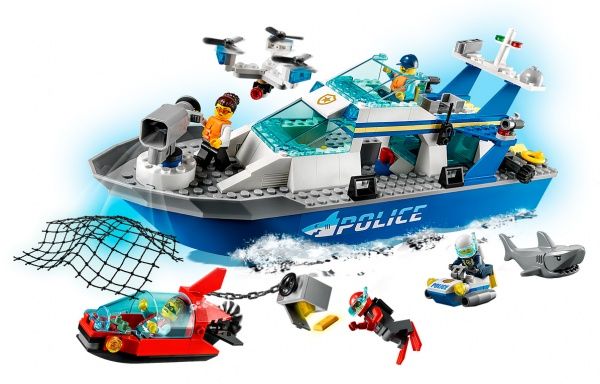Конструктор LEGO City Катер полицейского патруля 60277