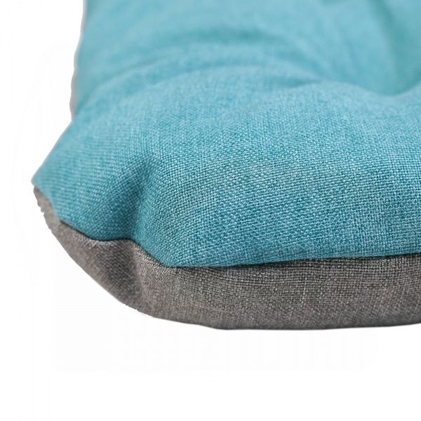 Подушка на стул Безе 41х41х8 жаккард С10+С20 тиффани+серый