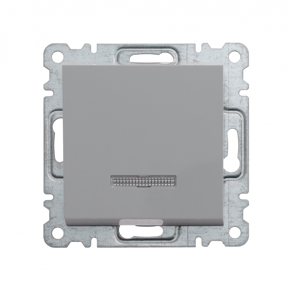 Механізм вимикача прохідний одноклавішний Makel Karea з підсвіткою білий 57001025