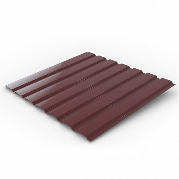 Профнастил глянцевый PSM ПР-15А 1155x2500 мм RAL 3005 вишневый