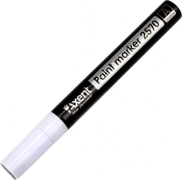Маркер Axent Paint 2.4-2.8 мм 2570-21-A білий 