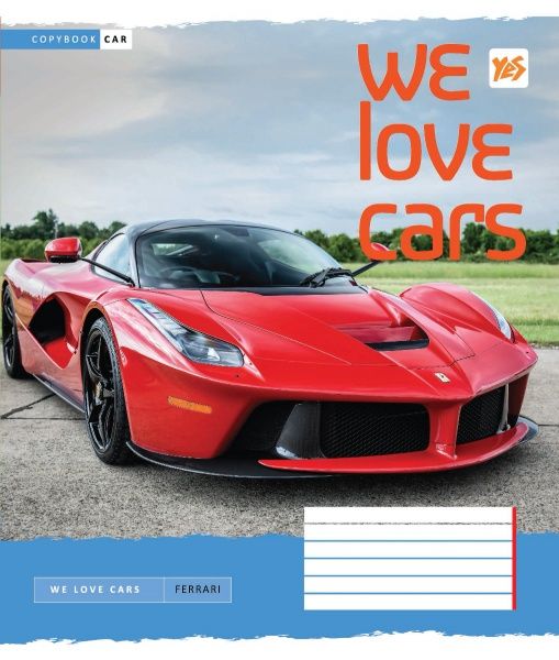 Комплект тетрадей We love cars 60 листов в клетку 10 шт. YES