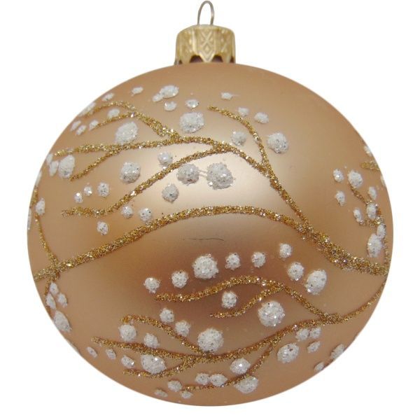 Шар новогодний d80 одуванчик/снегири 