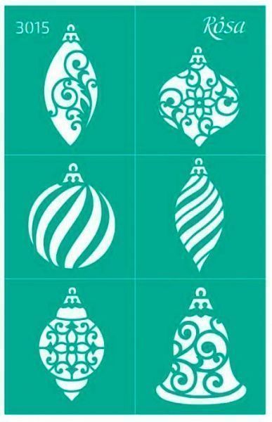 Трафарет многоразовый самоклеящий №3015 серия Новый год 130х200 мм Rosa Talent